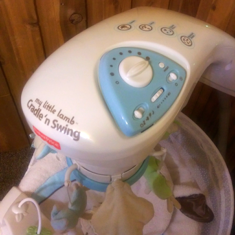 Baby swing.Fisher price little lamb.